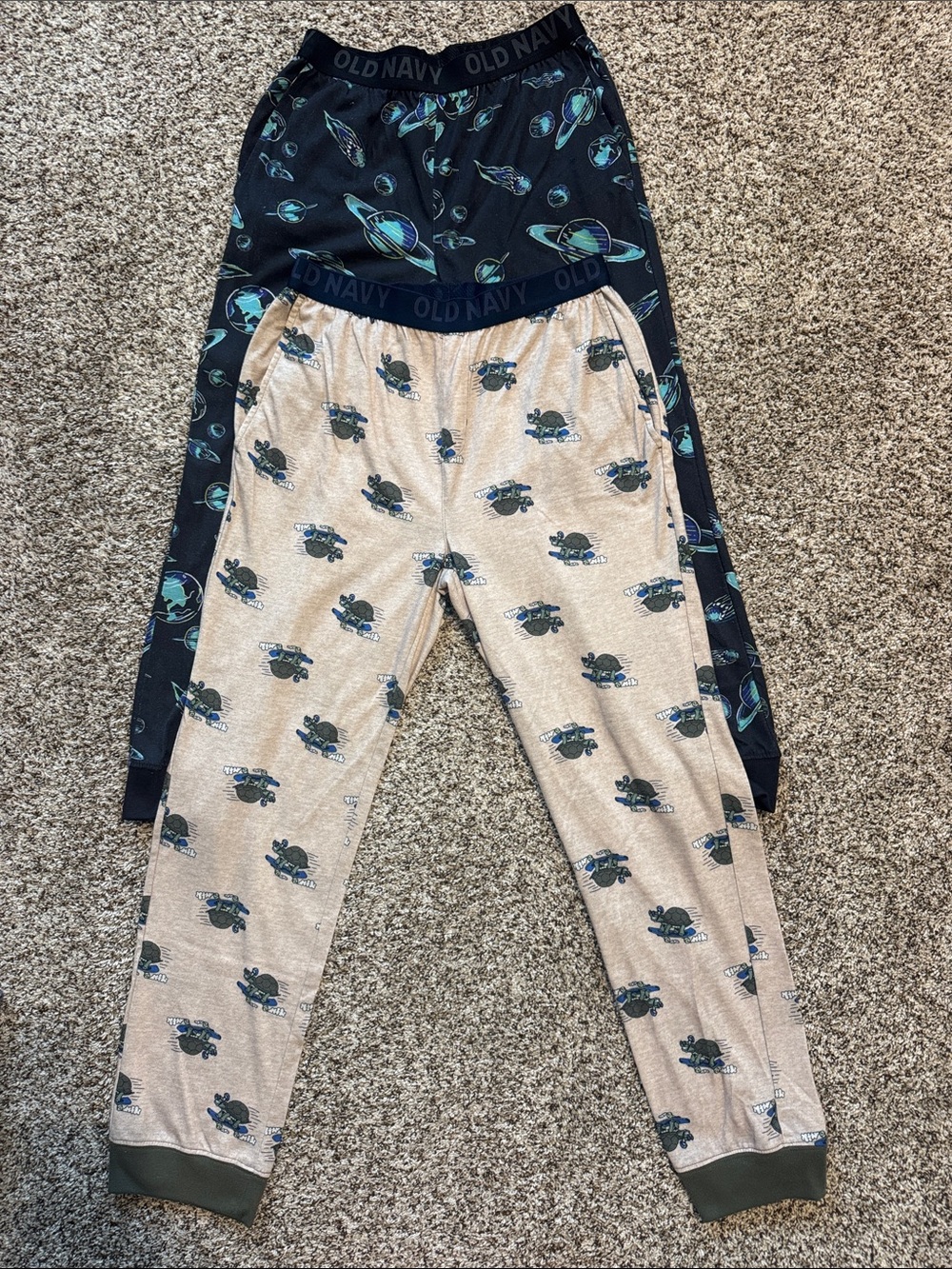 Old Navy Girls'/Boys' (Sz XL 14/16) Space & Turtle Print Pajama Pants